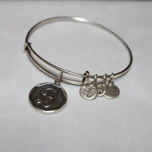Alex and Ani 4 Energy Silver Initial "B" Bracelet